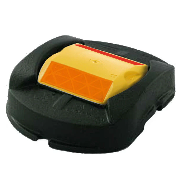 3M 301 Permanent Reflective Road Stud Inc. Metal Shoe - Amber Body, Amber Reflector (1 Way) - Image 8