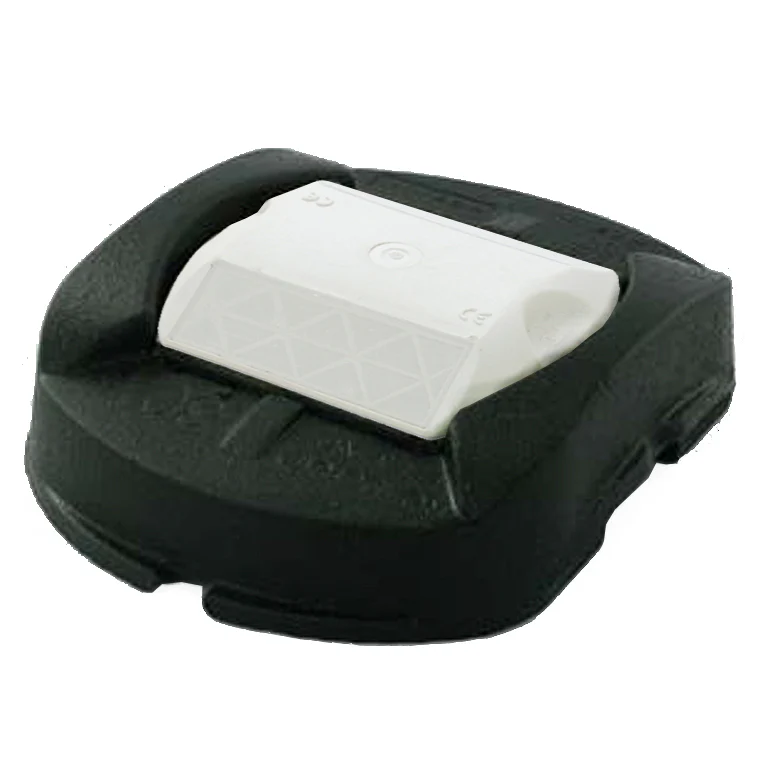 3M 301 Permanent Reflective Road Stud Inc. Metal Shoe - Amber Body, Amber Reflector (1 Way) - Image 6