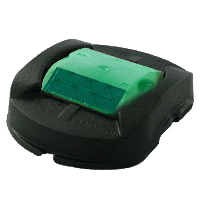 3M 301 Permanent Reflective Road Stud Inc. Metal Shoe - Amber Body, Amber Reflector (1 Way) - Image 4