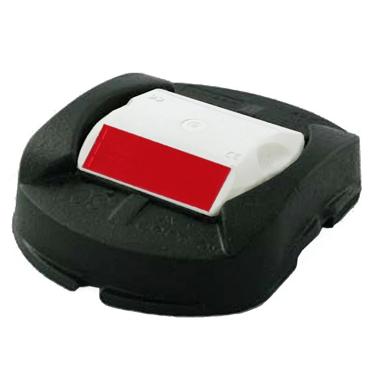 3M 301 Permanent Reflective Road Stud Inc. Metal Shoe - Amber Body, Amber Reflector (1 Way) - Image 5