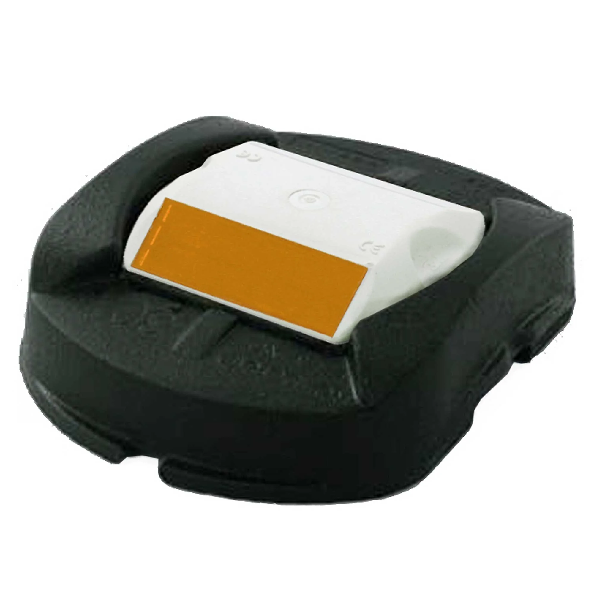 3M 301 Permanent Reflective Road Stud Inc. Metal Shoe - Amber Body, Amber Reflector (1 Way) - Image 3