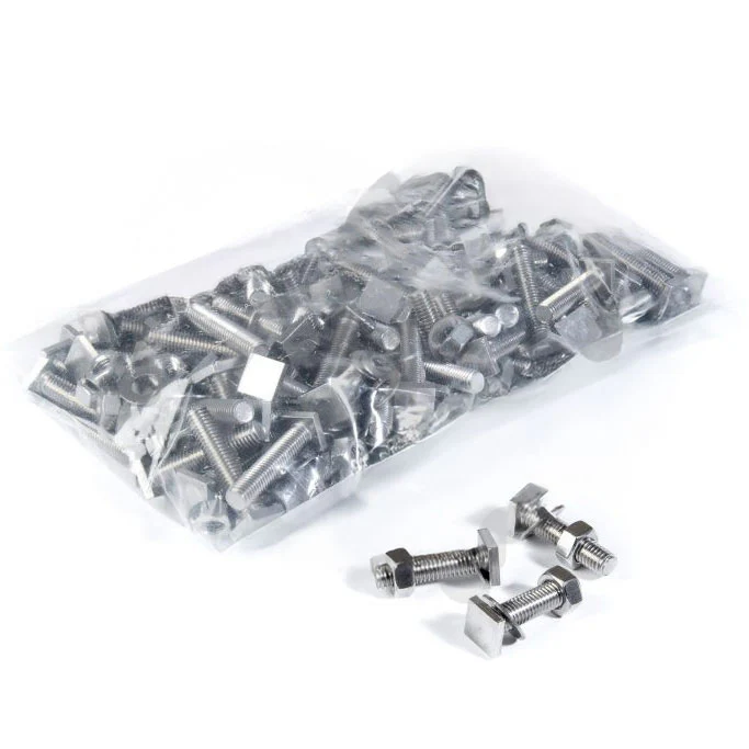 Stainless Steel M8 Square Headed Bolt, Washer & Nut Set - For Sign Fixing | Choice of Nut - Image 3