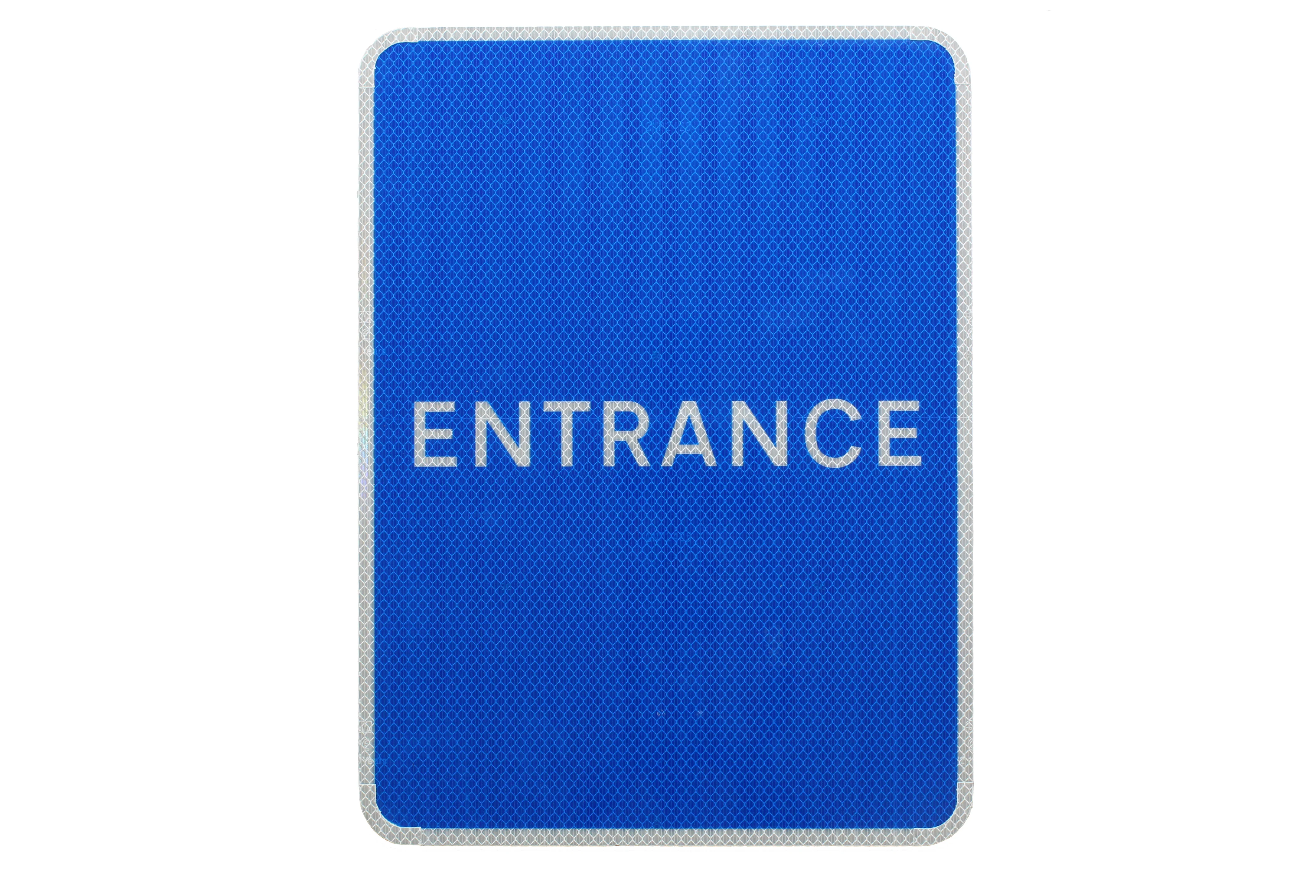 Blue Entrance Sign Post Mounted Various Sizes R2/RA2 - Image 2