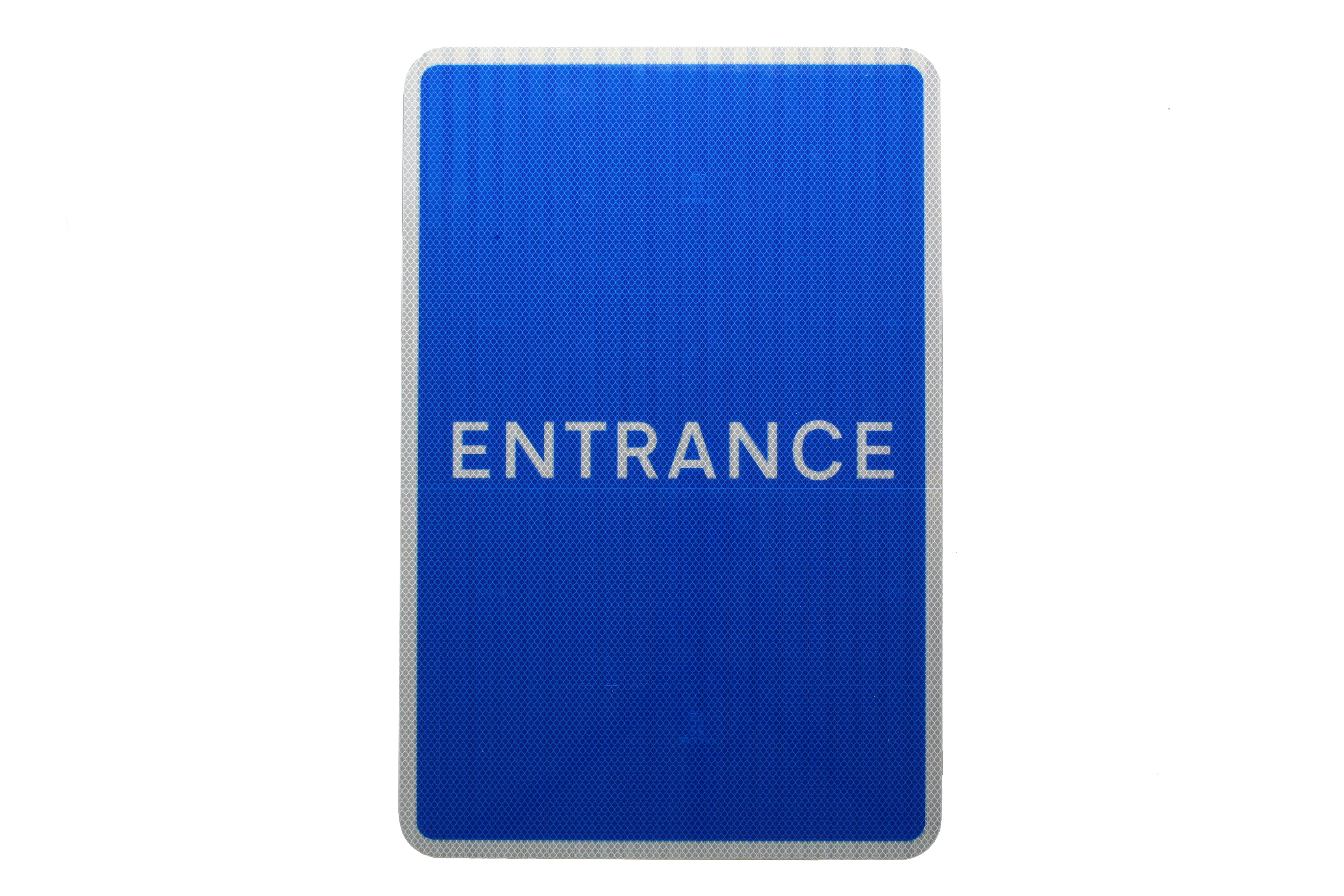 Blue Entrance Sign Post Mounted Various Sizes R2/RA2 - Image 4
