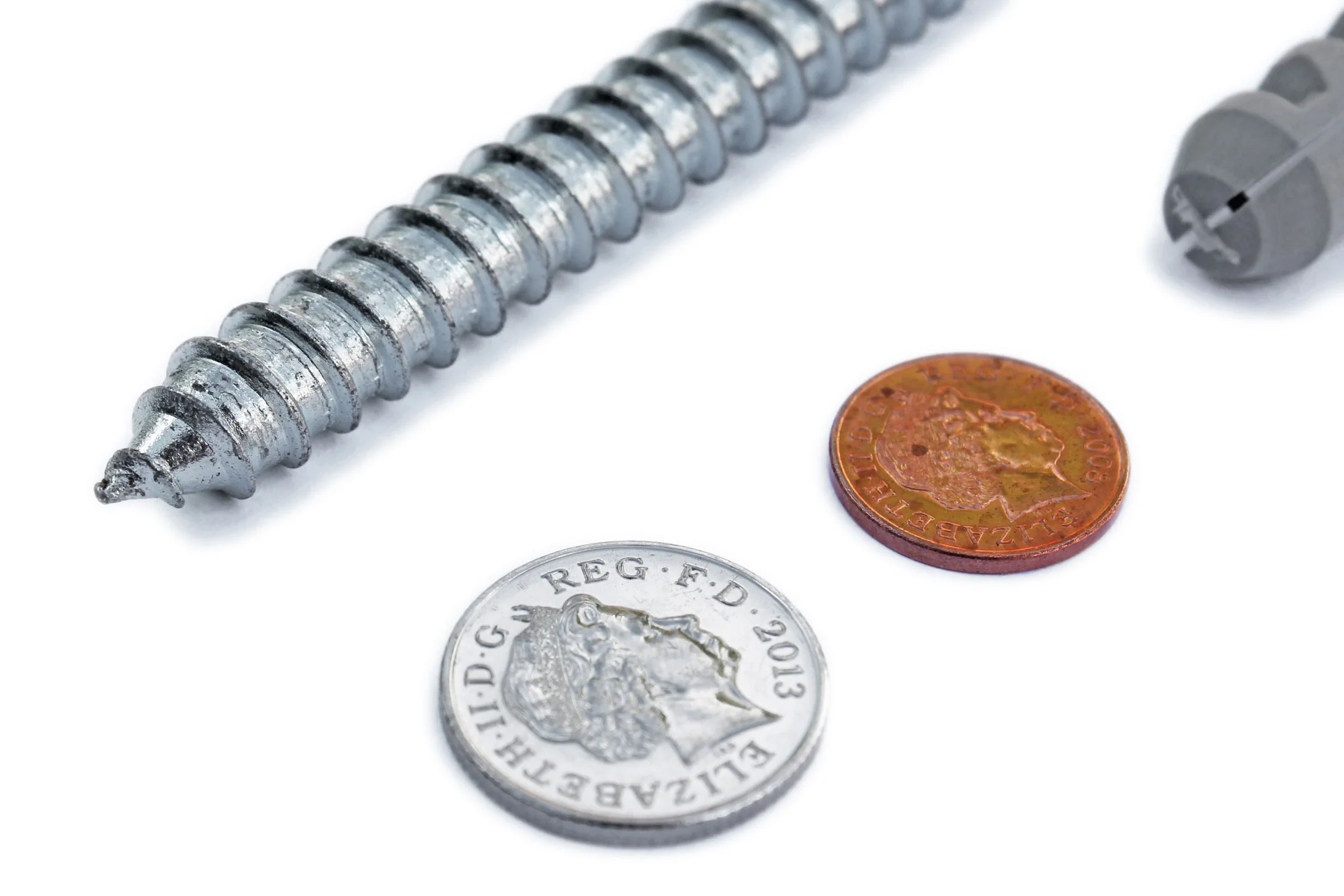 12mm x 180mm Mild Steel Hex Head Coach Screw with Washer and Plug - Image 3