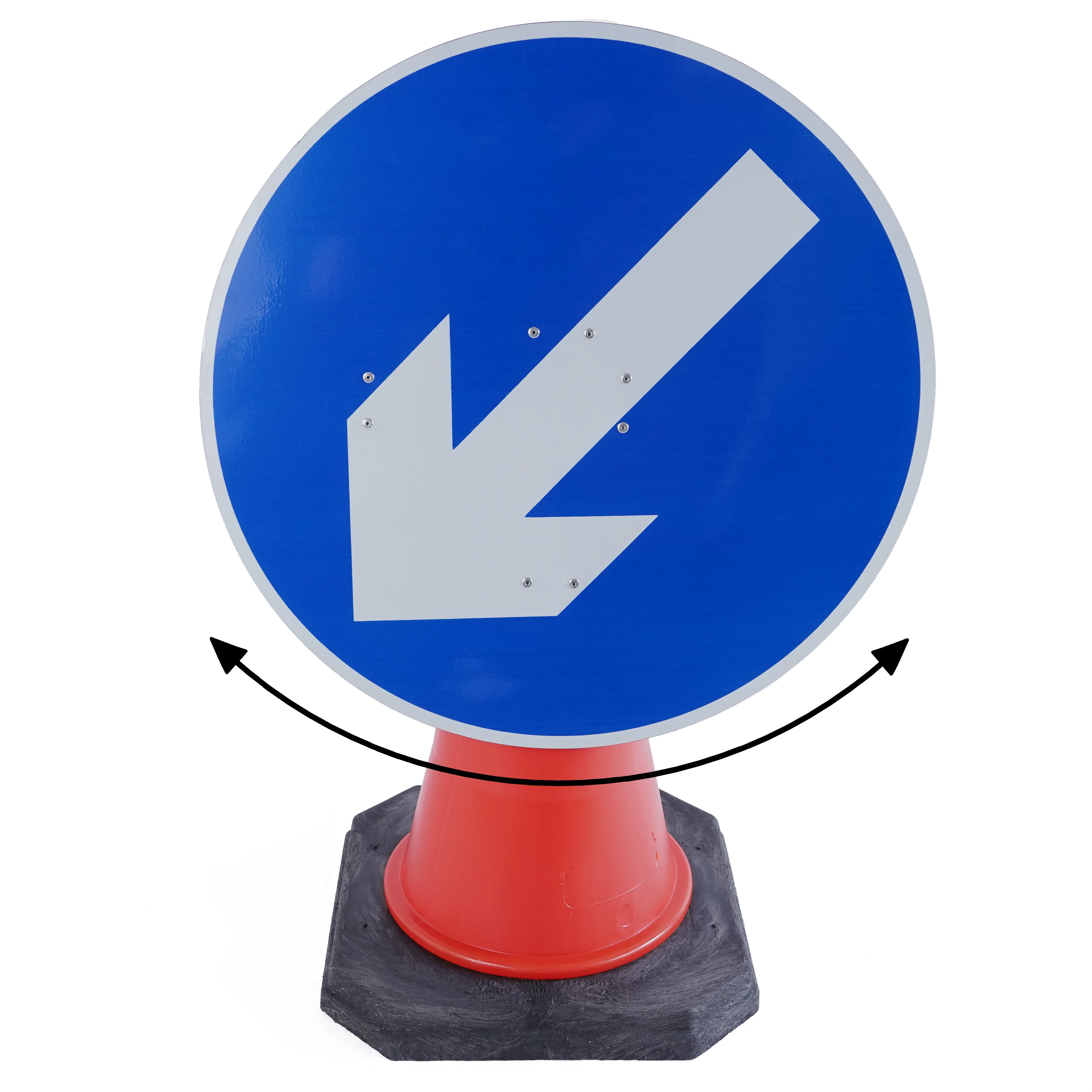 Keep Left Cone Sign | Reversible (Cone Sold Separately) - Image 2