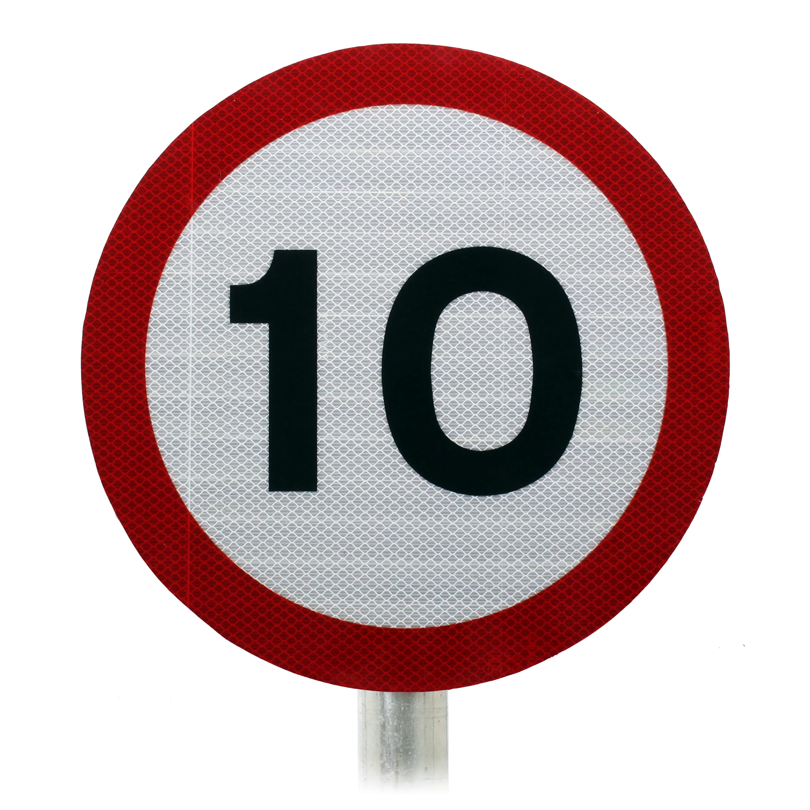 10mph Speed Limit Sign Post Mounted Diagram 670 R2/RA2 - Image 2
