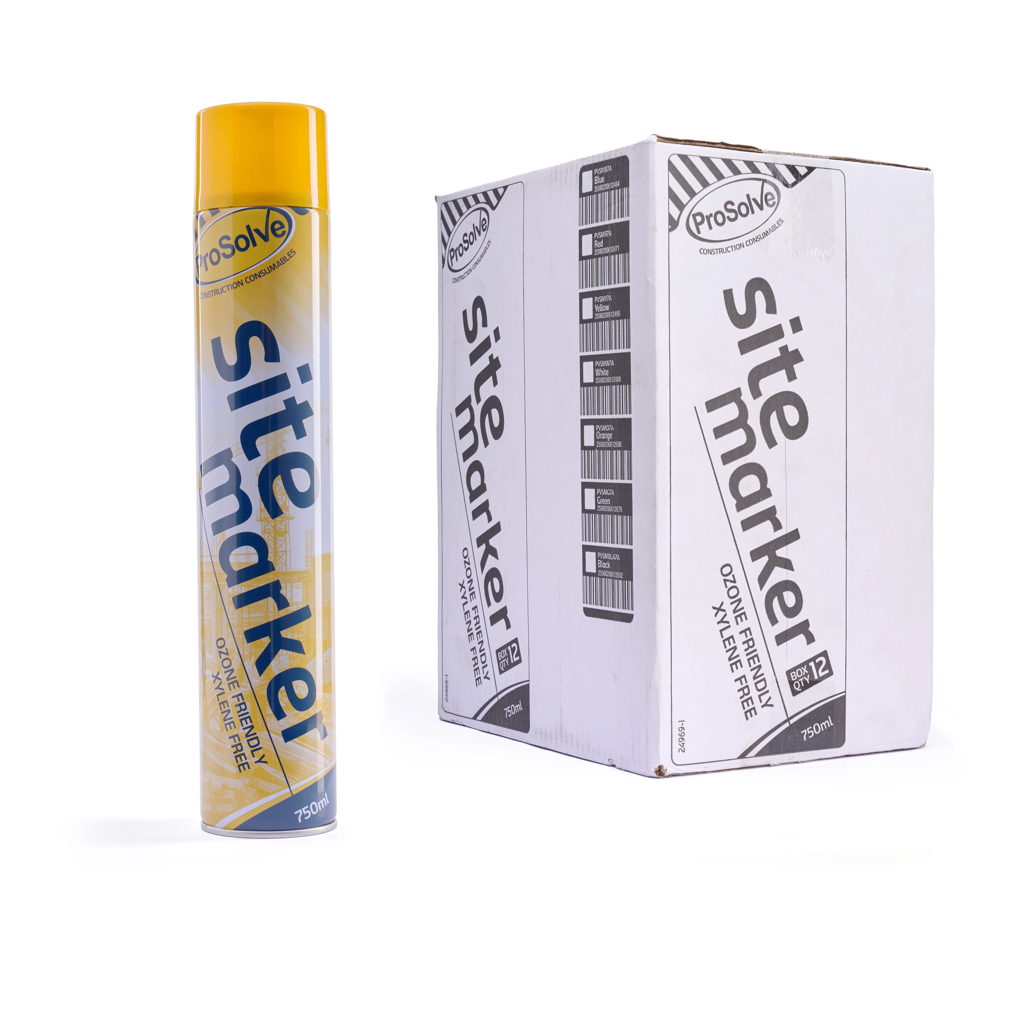 ProSolve Yellow SiteMarker Semi-Permanent Marking Paint (Acrylic) 750ml - Image 3