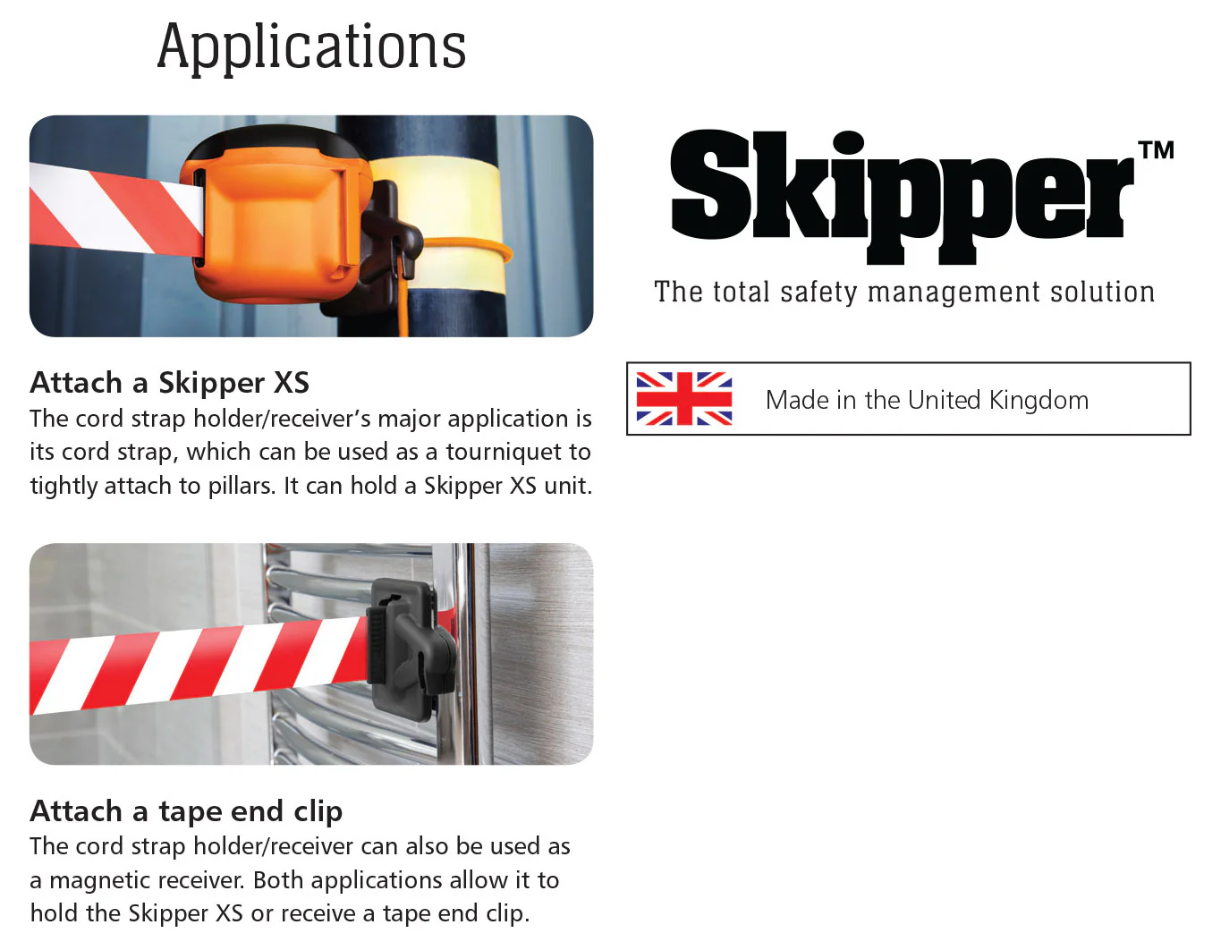 Skipper Barrier Cord Strap Holder / Receiver with Magnet - Image 4