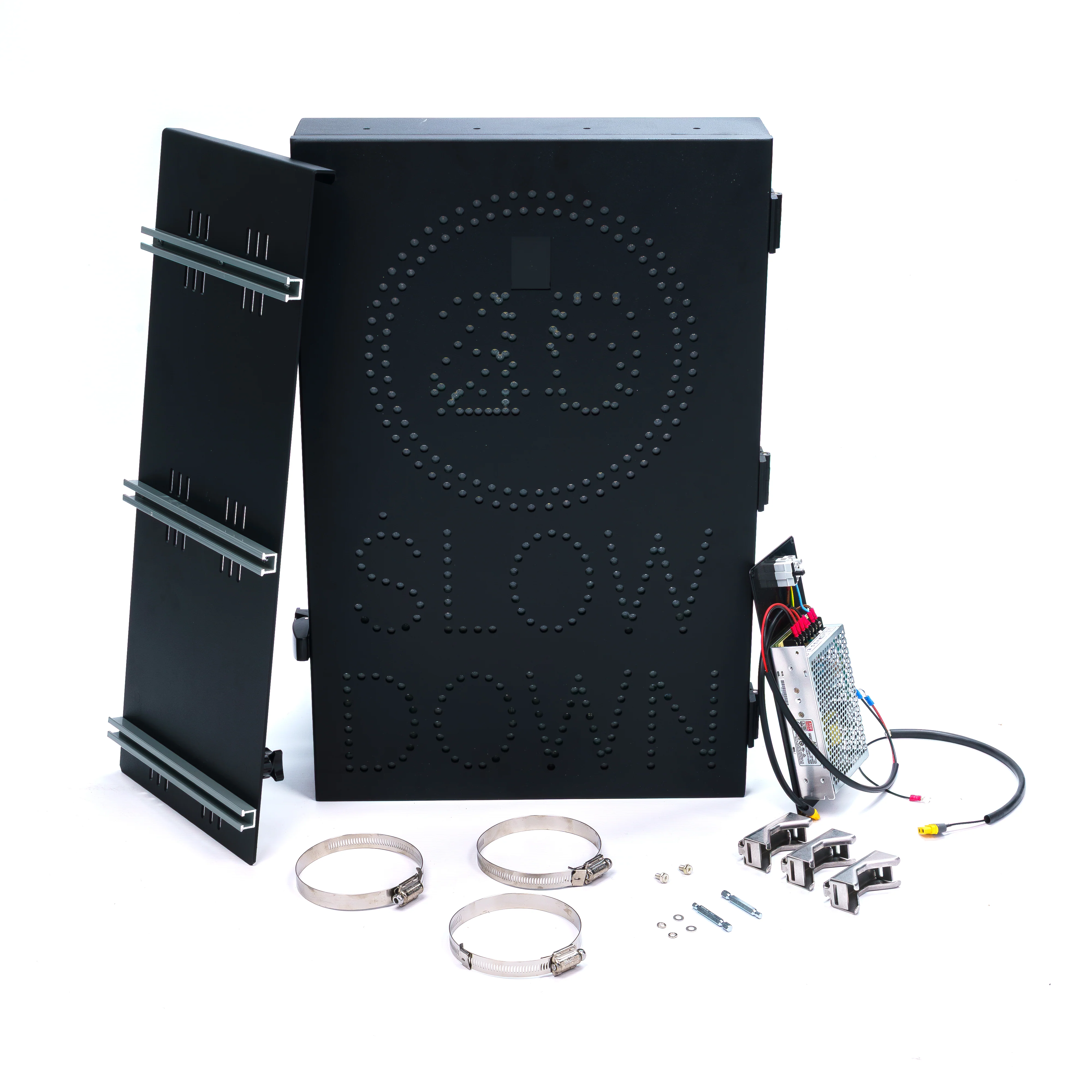 SpeedFinder Vehicle Activated Radar Sign | Speed Roundel + Slow Down - Image 4